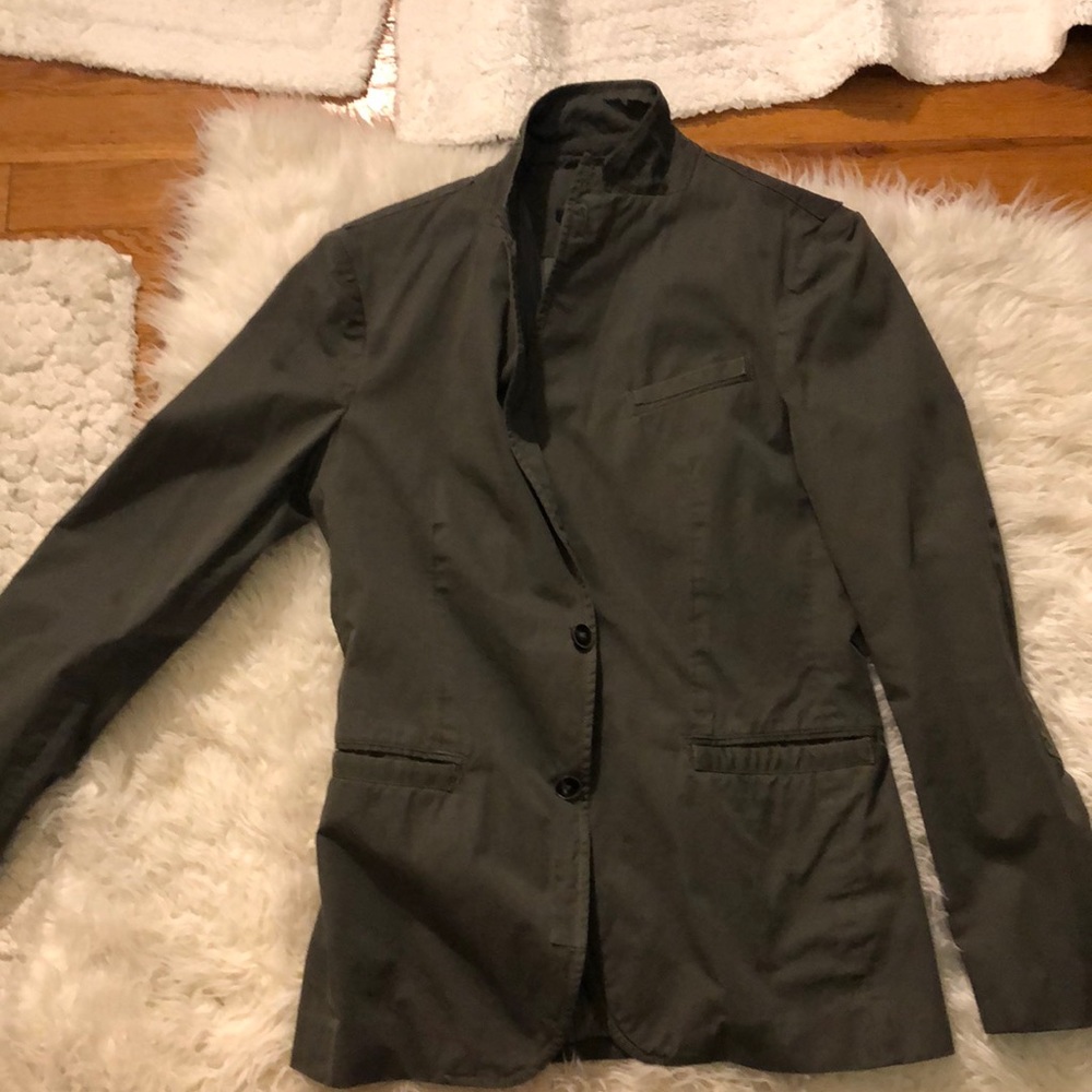 John Varvatos army green blazer